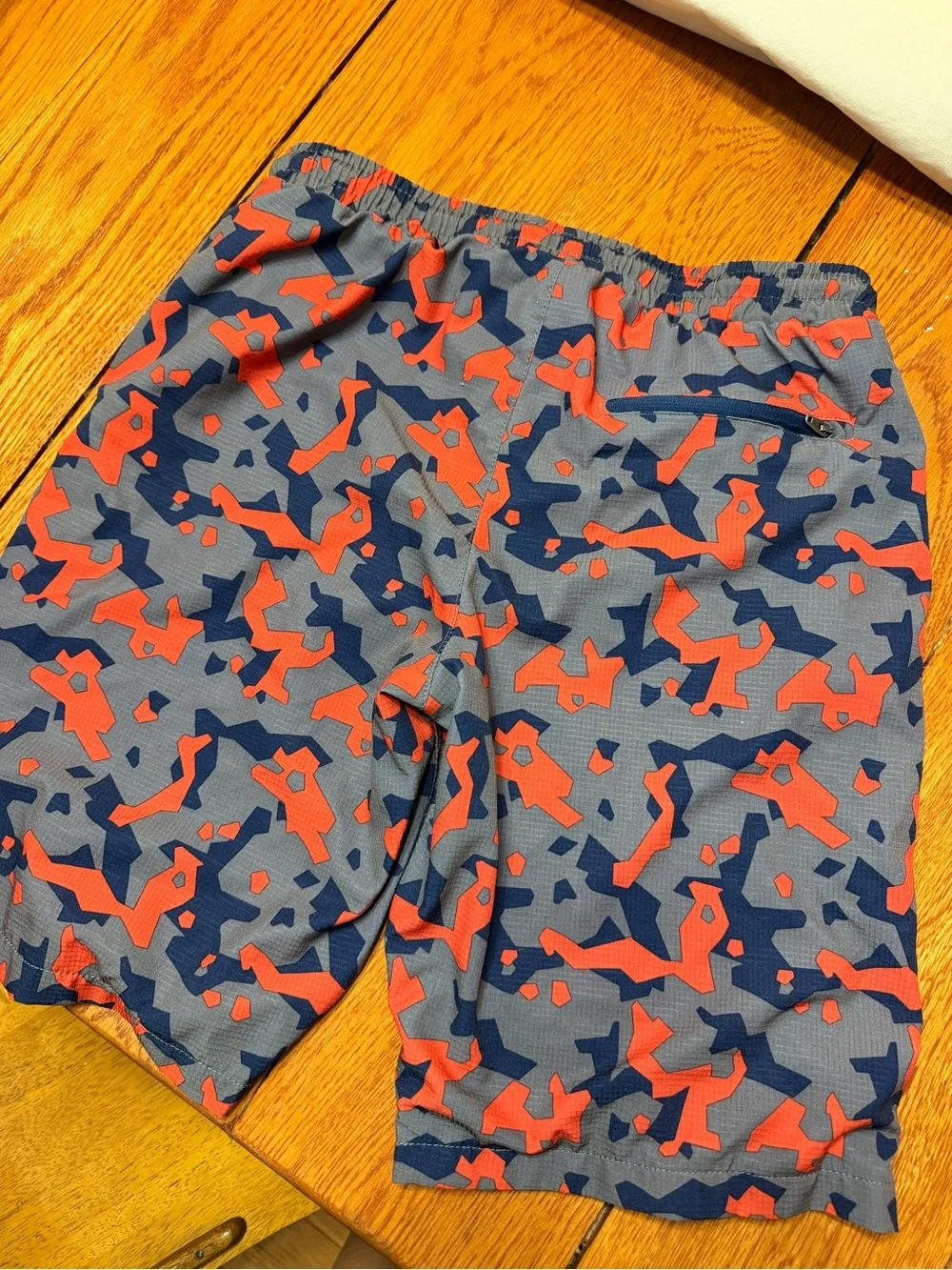 Boys Blue & Orange Camo swim Shorts